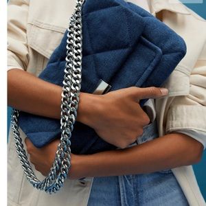 Mango Quilted denim bag